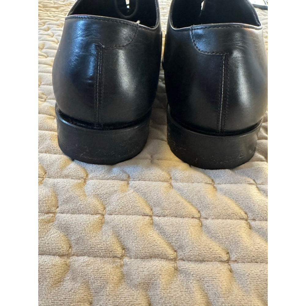 Giorgio Armani Black Leather Cap Toe Oxford Dress Shoes Mens EU 43 US 10 - Picture 2 of 12